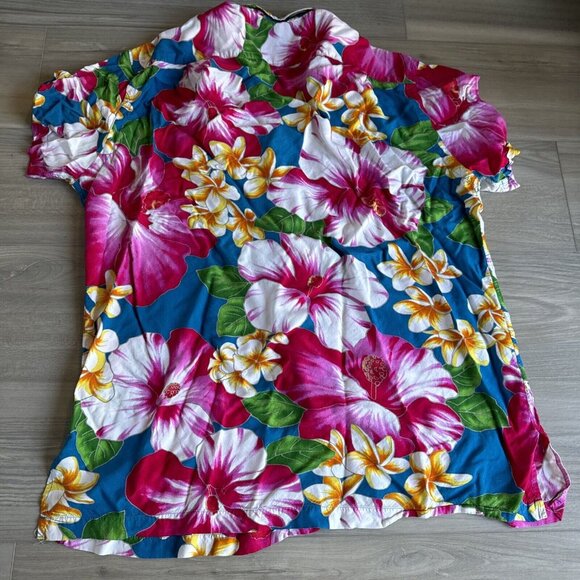 Polo Ralph Lauren Men’s‎ M Floral Hawaiian Shirt Short Sleeve Viscose Button VTG - Picture 9 of 12